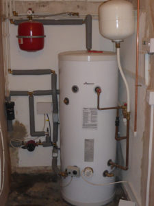 Example of unvented hot water cylinder
